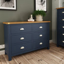 Rutland Oak Top 6 Drawer Chest by Lavishway | Chest Of Drawers-33835