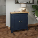 Rutland Oak Top Blue 2 Door Small Sideboard by Lavishway | Sideboards-33786