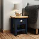 Rutland Oak Top Single Drawer Lamp Table by Lavishway | Side Tables-33802