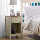Salerno Solid Oak 1 Drawer Bedside Table by Lavishway | Bedside Tables-60917