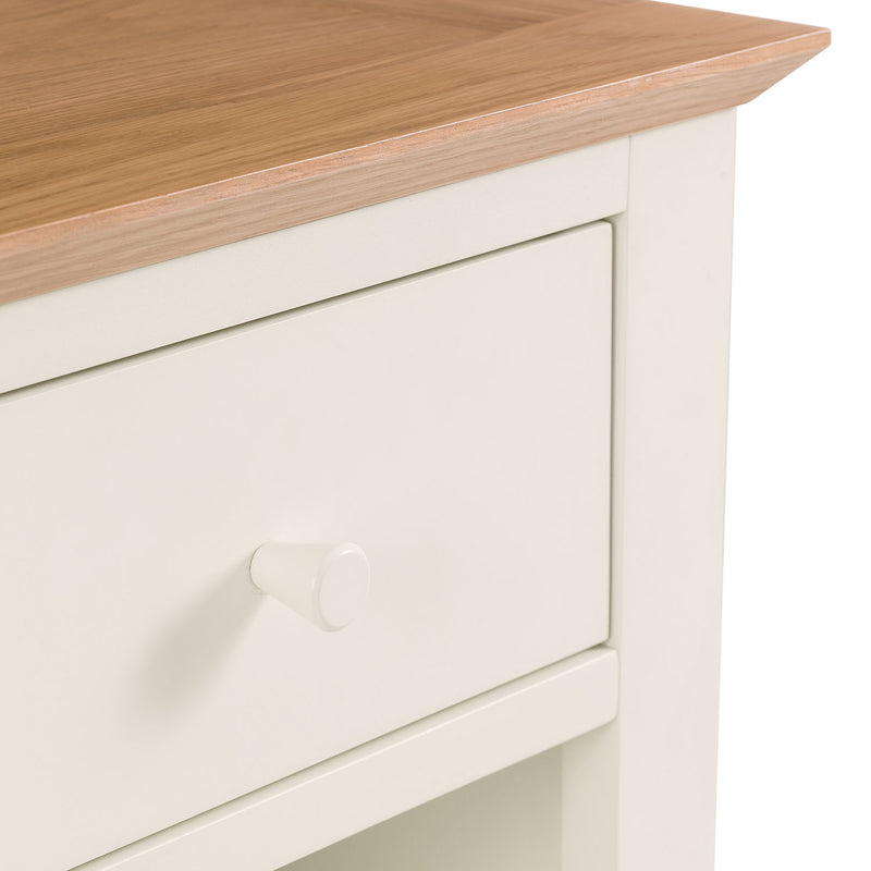 Salerno Solid Oak 1 Drawer Bedside Table by Lavishway | Bedside Tables-60919