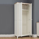 Salerno Solid Oak 2 Doors Wardrobe by Lavishway | Wardrobe-60914