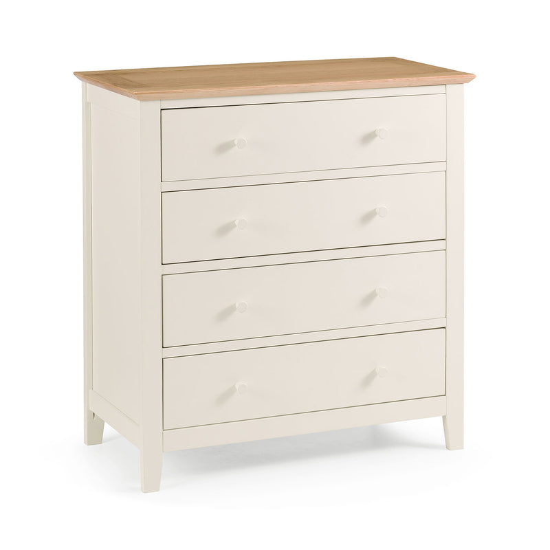 Salerno Solid Wood & Oak 4 Drawers Chest by Lavishway | Chest Of Drawers-60900