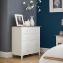 Salerno Solid Wood & Oak 4 Drawers Chest by Lavishway | Chest Of Drawers-60899