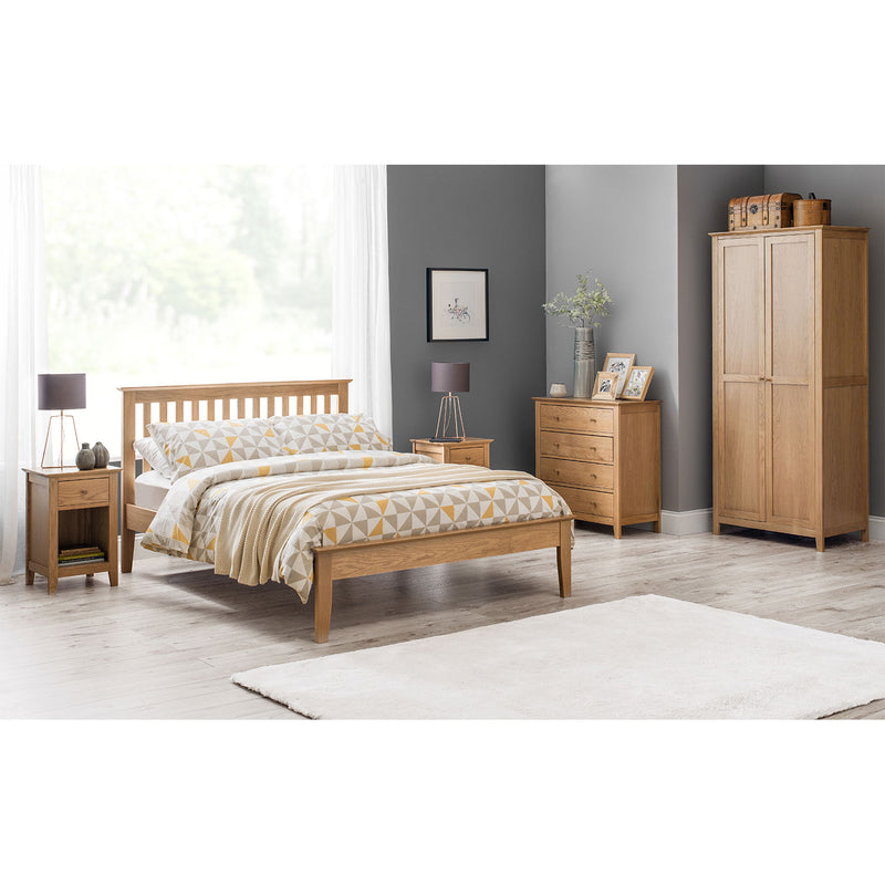 Salerno Solid Oak Shaker Bed Frame by Lavishway | Wooden Beds-60942