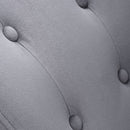 Sandringham Grey Velvet Accent Chair in Pair by Lavishway | Bedroom Chairs-27368