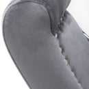 Sandringham Grey Velvet Accent Chair in Pair by Lavishway | Bedroom Chairs-27365