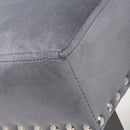 Sandringham Grey Velvet Accent Chair in Pair by Lavishway | Bedroom Chairs-27366