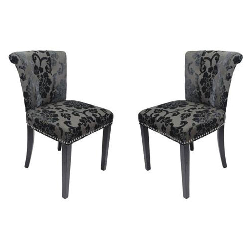 Sandringham Velvet Dining Chair Set of 2 by Lavishway | Dining Chairs-37548