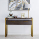 Sanremo Golden Frame Console Table by Lavishway | Hallway Console Table-24108