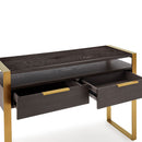 Sanremo Golden Frame Console Table by Lavishway | Hallway Console Table-24112