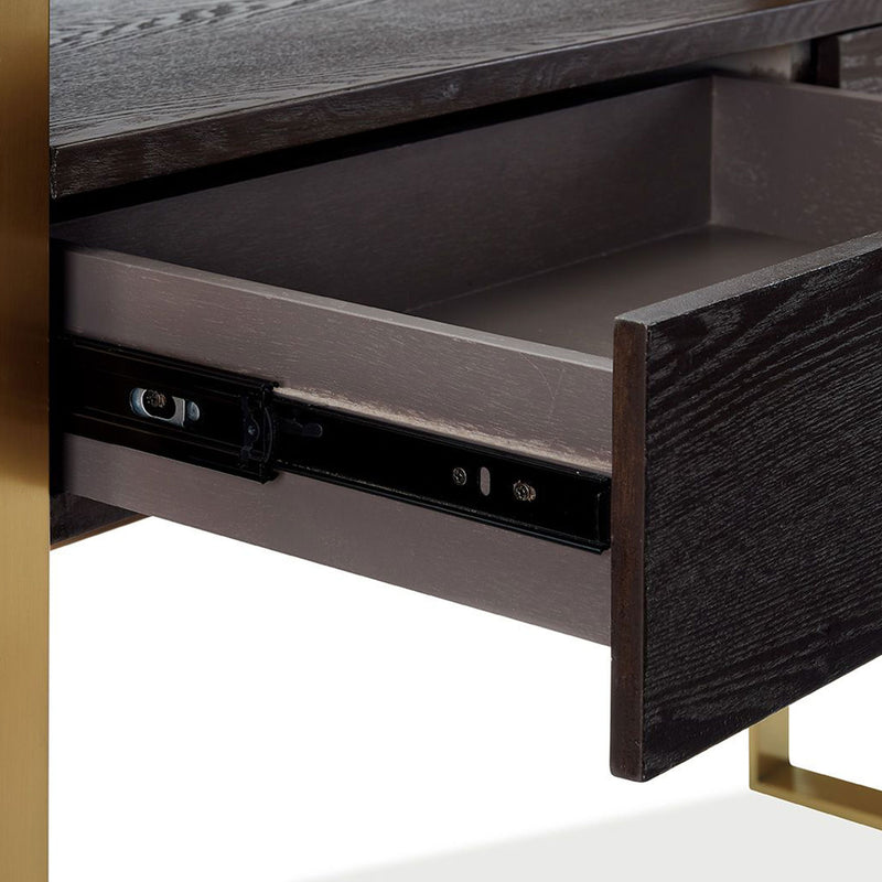 Sanremo Golden Frame Console Table by Lavishway | Hallway Console Table-24115