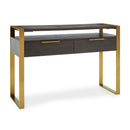 Sanremo Golden Frame Console Table by Lavishway | Hallway Console Table-24109