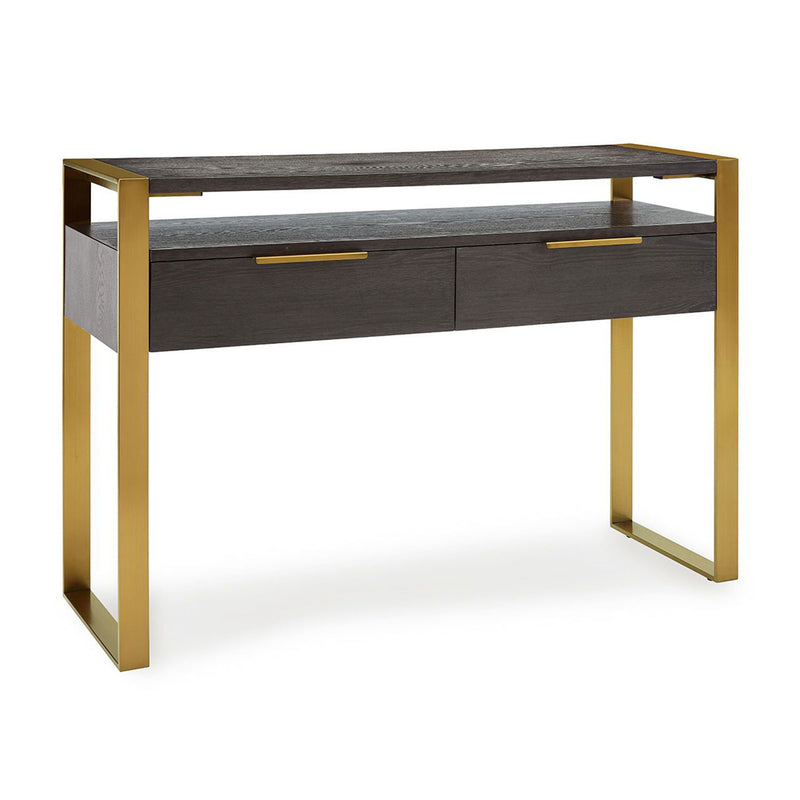 Sanremo Golden Frame Console Table by Lavishway | Hallway Console Table-24109