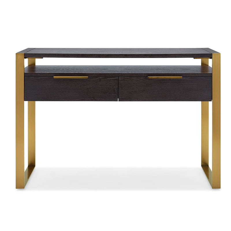 Sanremo Golden Frame Console Table by Lavishway | Hallway Console Table-24110