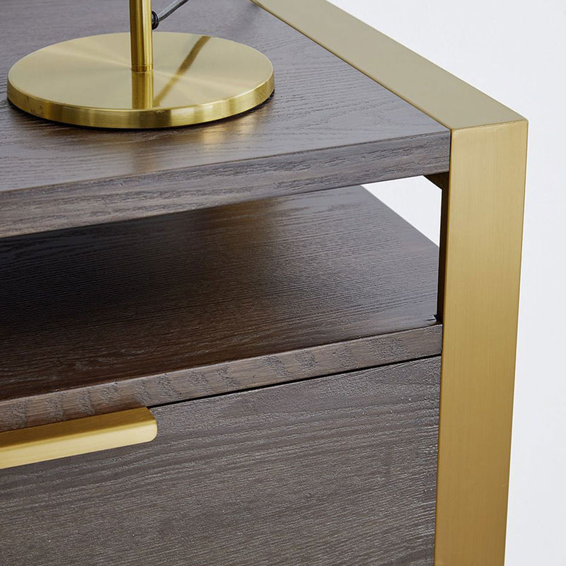 Sanremo Golden Frame Console Table by Lavishway | Hallway Console Table-24113