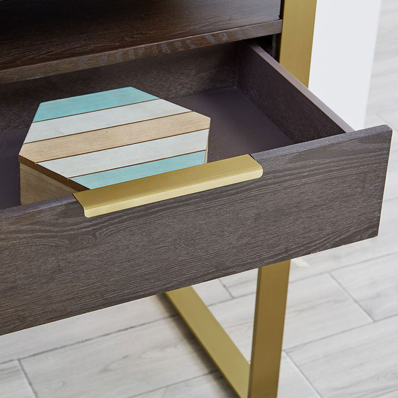 Sanremo Golden Frame Console Table by Lavishway | Hallway Console Table-24111