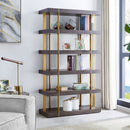 Sanremo Golden Frame Open Bookcase by Lavishway | Bookcases & Shelves-24098