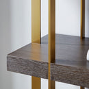Sanremo Golden Frame Open Bookcase by Lavishway | Bookcases & Shelves-24105