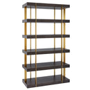 Sanremo Golden Frame Open Bookcase by Lavishway | Bookcases & Shelves-24100