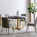 Sanremo Golden Frame Round Dining Table by Lavishway | Dining Tables-24091
