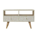 Santorini Taupe 2 Drawers Media Unit by Lavishway | TV Units Cabinets-59089