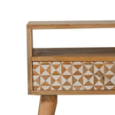 Sarina Resin Printed 1 Drawer Bedside Table by Lavishway | Bedside Tables-57601