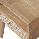 Sarina Resin Printed 1 Drawer Bedside Table by Lavishway | Bedside Tables-57602