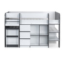 Saturn Mid Sleeper Storage Bed by Lavishway | Wooden Beds-60891