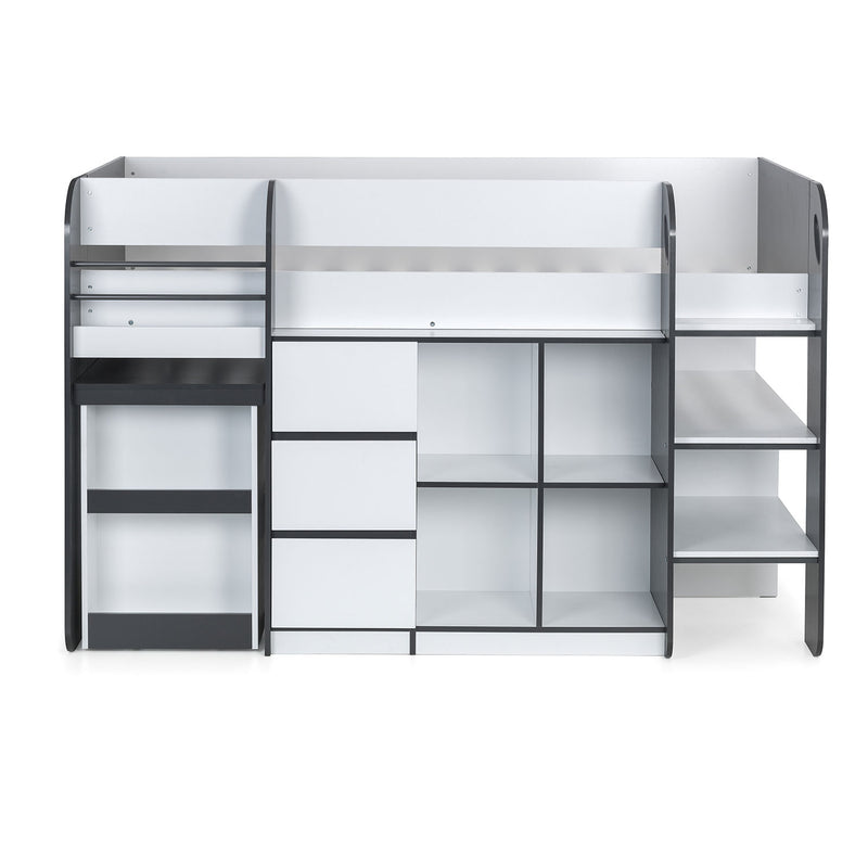 Saturn Mid Sleeper Storage Bed by Lavishway | Wooden Beds-60891