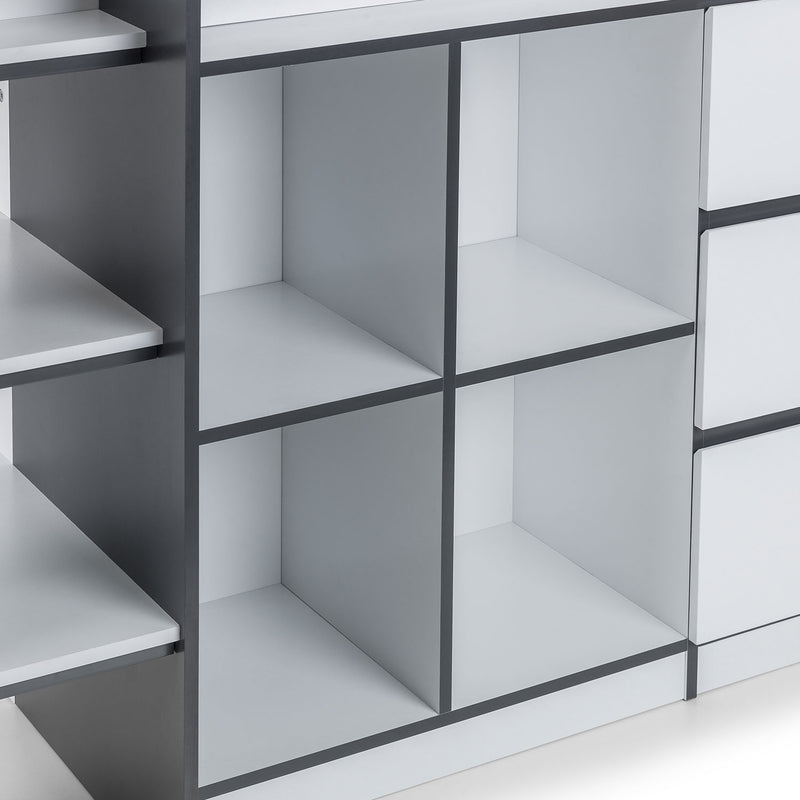 Saturn Mid Sleeper Storage Bed by Lavishway | Wooden Beds-60896