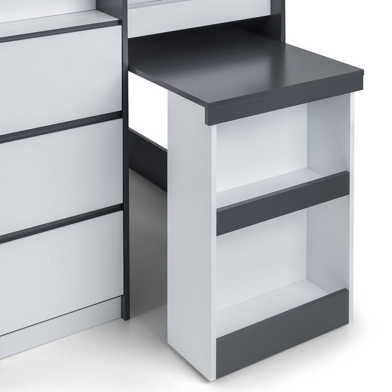 Saturn Mid Sleeper Storage Bed by Lavishway | Wooden Beds-60894