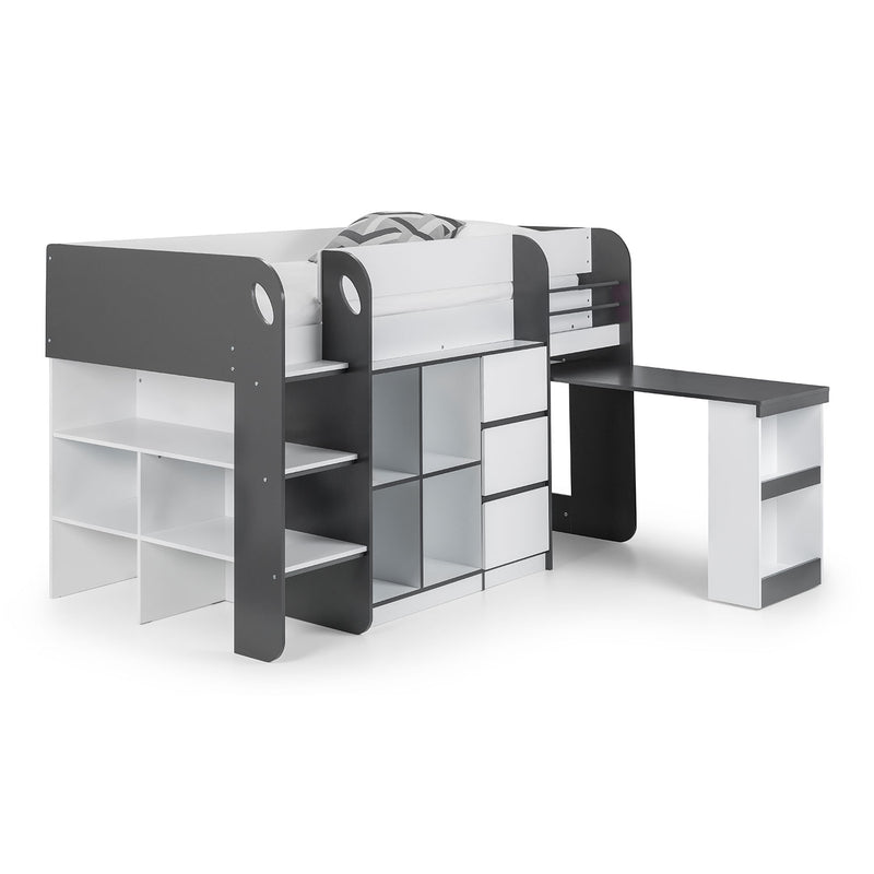 Saturn Mid Sleeper Storage Bed by Lavishway | Wooden Beds-60890