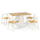 Savoy Foldable Dining Table with 4 Chairs by Lavishway | Dining Table Set-60880