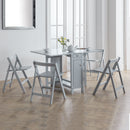 Savoy Foldable Dining Table with 4 Chairs by Lavishway | Dining Table Set-60876