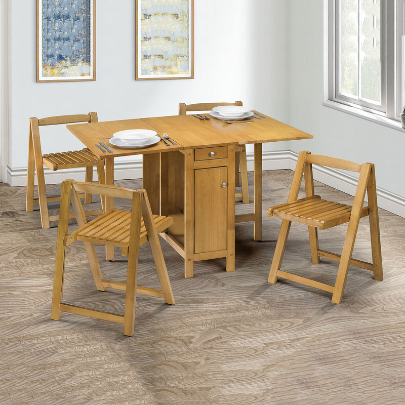 Savoy Foldable Dining Table with 4 Chairs by Lavishway | Dining Table Set-60875