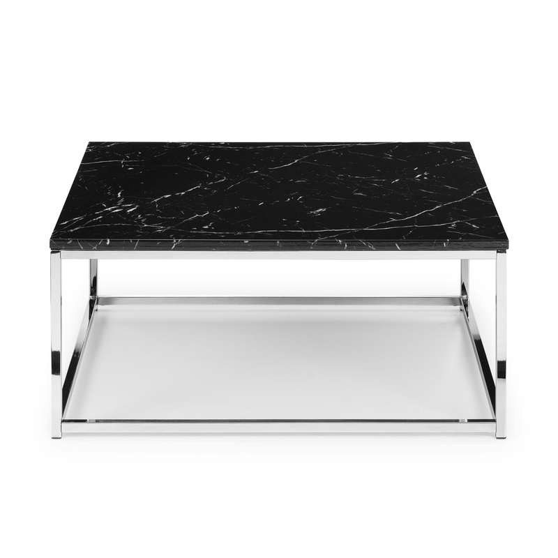 Scala Black Marble Effect Top Coffee Table by Lavishway | Coffee Tables-60870