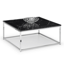 Scala Black Marble Effect Top Coffee Table by Lavishway | Coffee Tables-60869