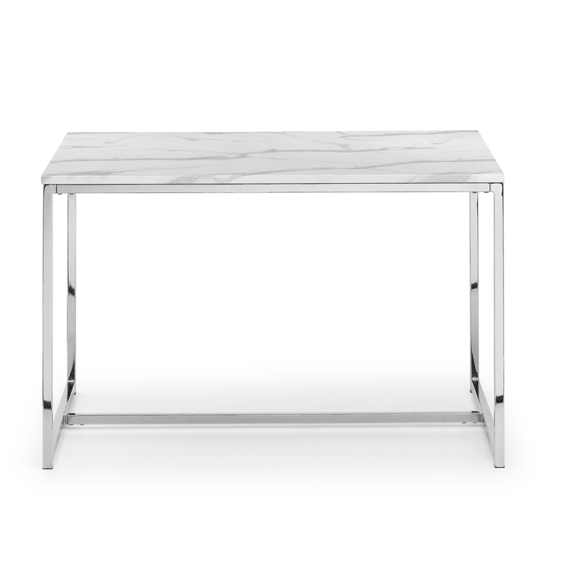 Scala White Marble Effect Top Dining Table by Lavishway | Dining Tables-60861