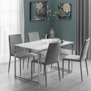 Scala White Marble Effect Top Dining Table by Lavishway | Dining Tables-60860