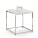 Scala White Marble Effect Top Lamp Table by Lavishway | Side Tables-60854