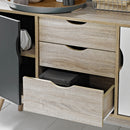 Scandi Grey 2 Doors 3 Drawers Sideboard by Lavishway | Sideboards-35385