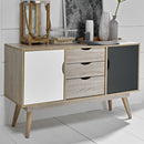 Scandi Grey 2 Doors 3 Drawers Sideboard by Lavishway | Sideboards-35383