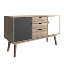 Scandi Grey 2 Doors 3 Drawers Sideboard by Lavishway | Sideboards-35384