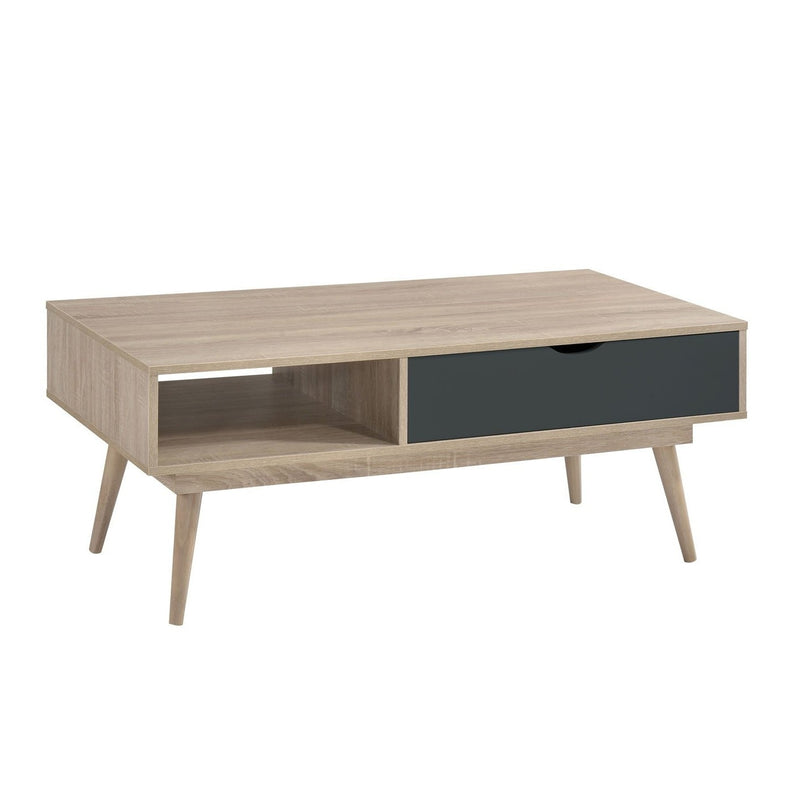 Scandi Oak Finish Grey Coffee Table by Lavishway | Coffee Tables-35370
