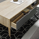 Scandi Oak Finish Grey Coffee Table by Lavishway | Coffee Tables-35369