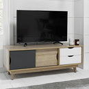Scandi Oak Finish Grey TV Unit by Lavishway | TV Units Cabinets-35378