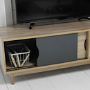 Scandi Oak Finish Grey TV Unit by Lavishway | TV Units Cabinets-35379