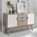 Scandi White 2 Doors 3 Drawers Sideboard by Lavishway | Sideboards-35418