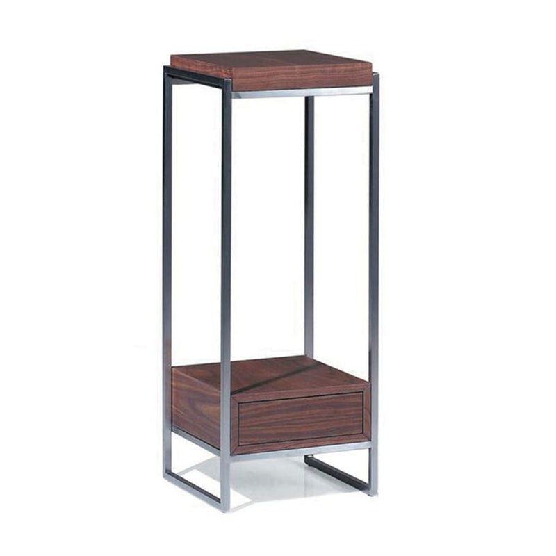 Scatola Dark Walnut Finish Anitque End Table by Lavishway | Side Tables-23068